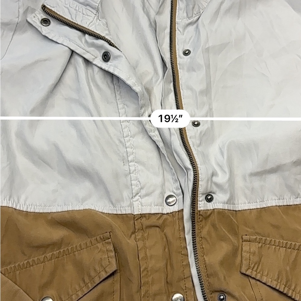 Sweet Wanderer White and Tan Utility Jacket Size Large - Picture 8 of 10